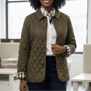 Burberry Olive Quilted Utility Jacket - Women